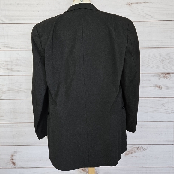 Givenchy Vintage Double Breasted Tuxedo Blazer in Black Wool Size 43 Short - Picture 4 of 16